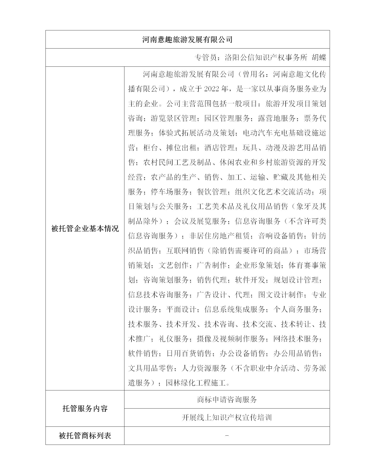 河南意趣旅游发展有限公司