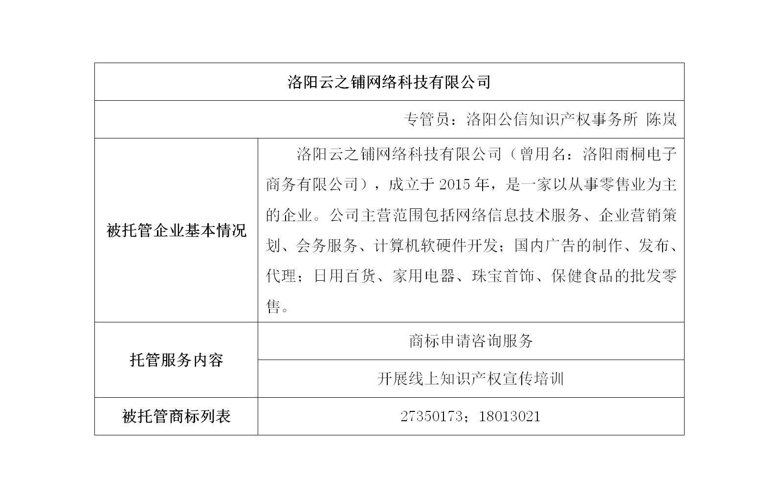 洛阳云之铺网络科技有限公司