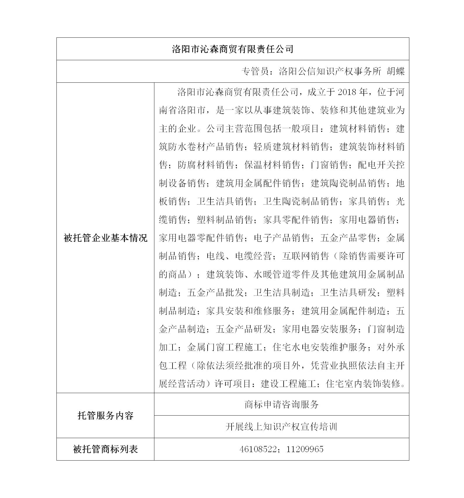 洛阳市沁森商贸有限责任公司